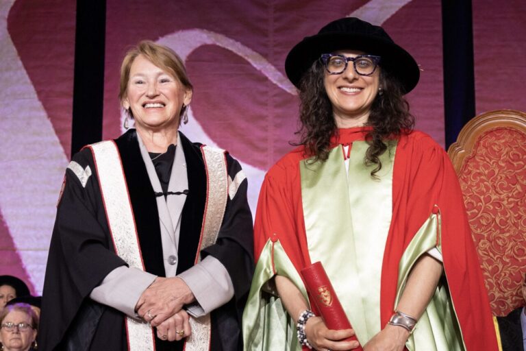 At the Faculty of Medicine and Health Sciences Spring Convocation, Associate Professor Argerie Tsimicalis, RN, PhD, was presented with the Carrie M. Derick Award for Graduate Teaching and Supervision.